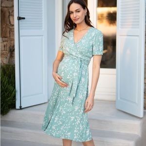 NWT Seraphine Floral Maternity & Nursing Midi Dress